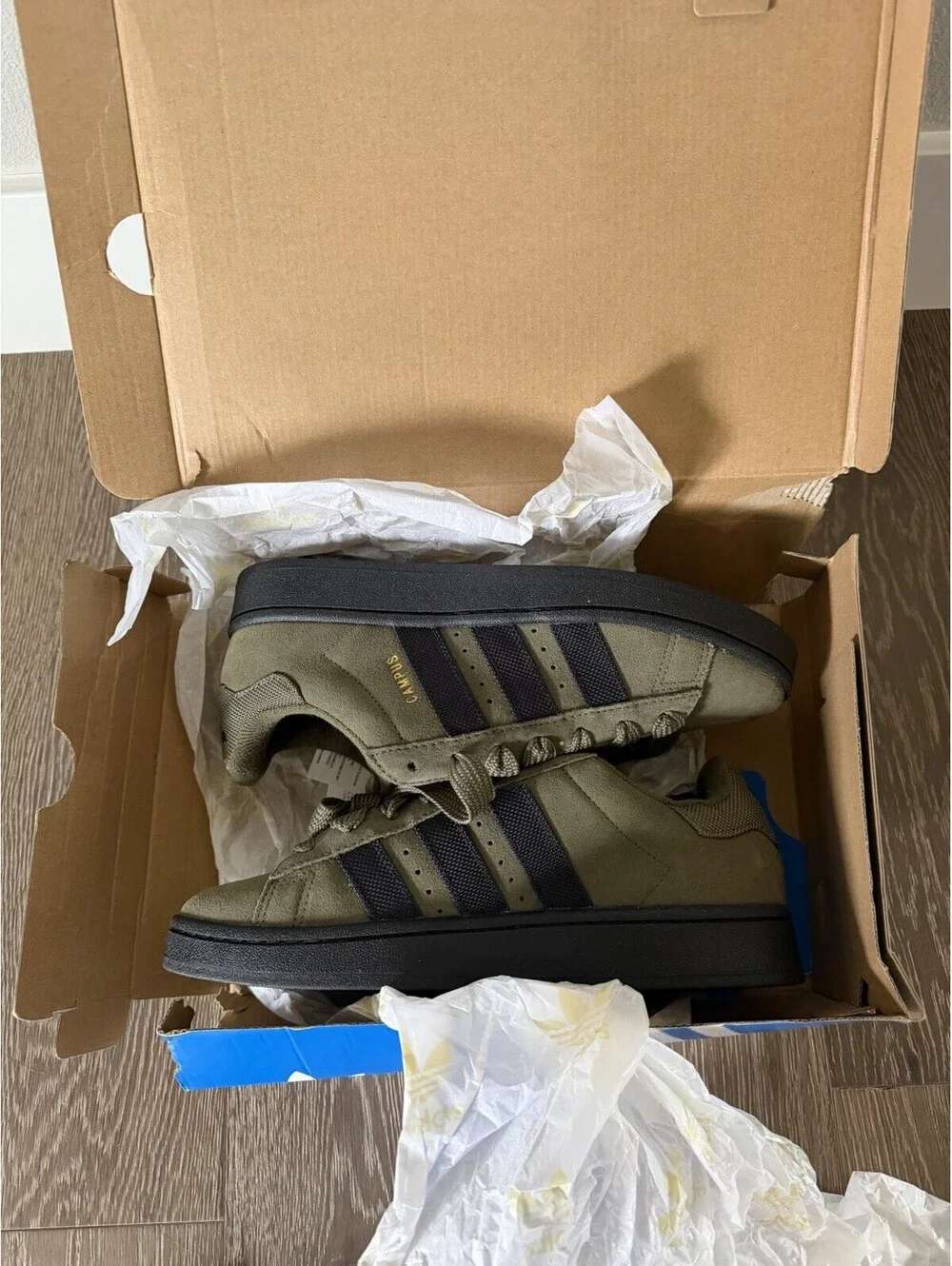 adidas Campus 00s Olive Strata Men's Suede Sneakers JI3307 Size 8.5 New/Tags